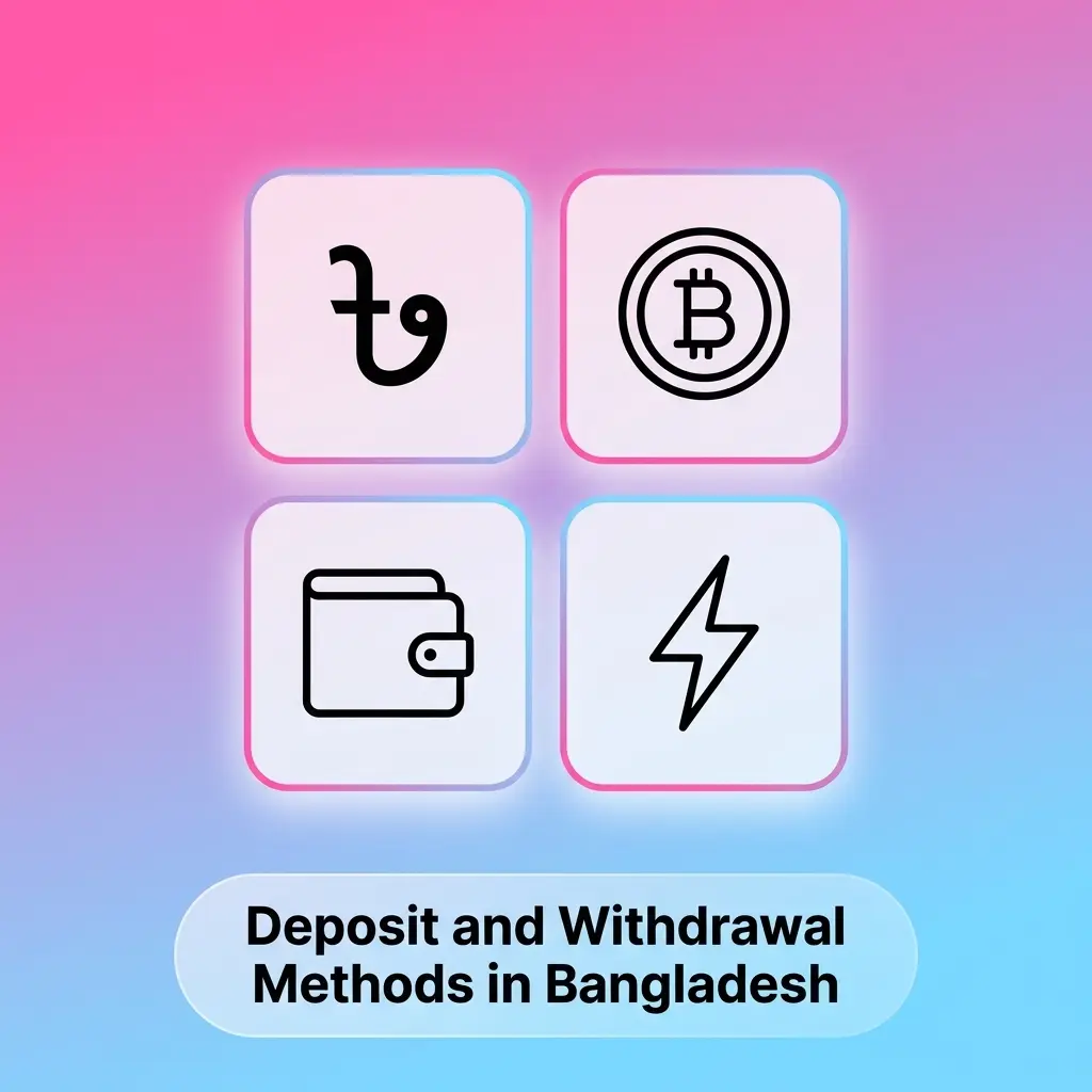 Deposit and withdrawal methods available for Bangladesh casino players